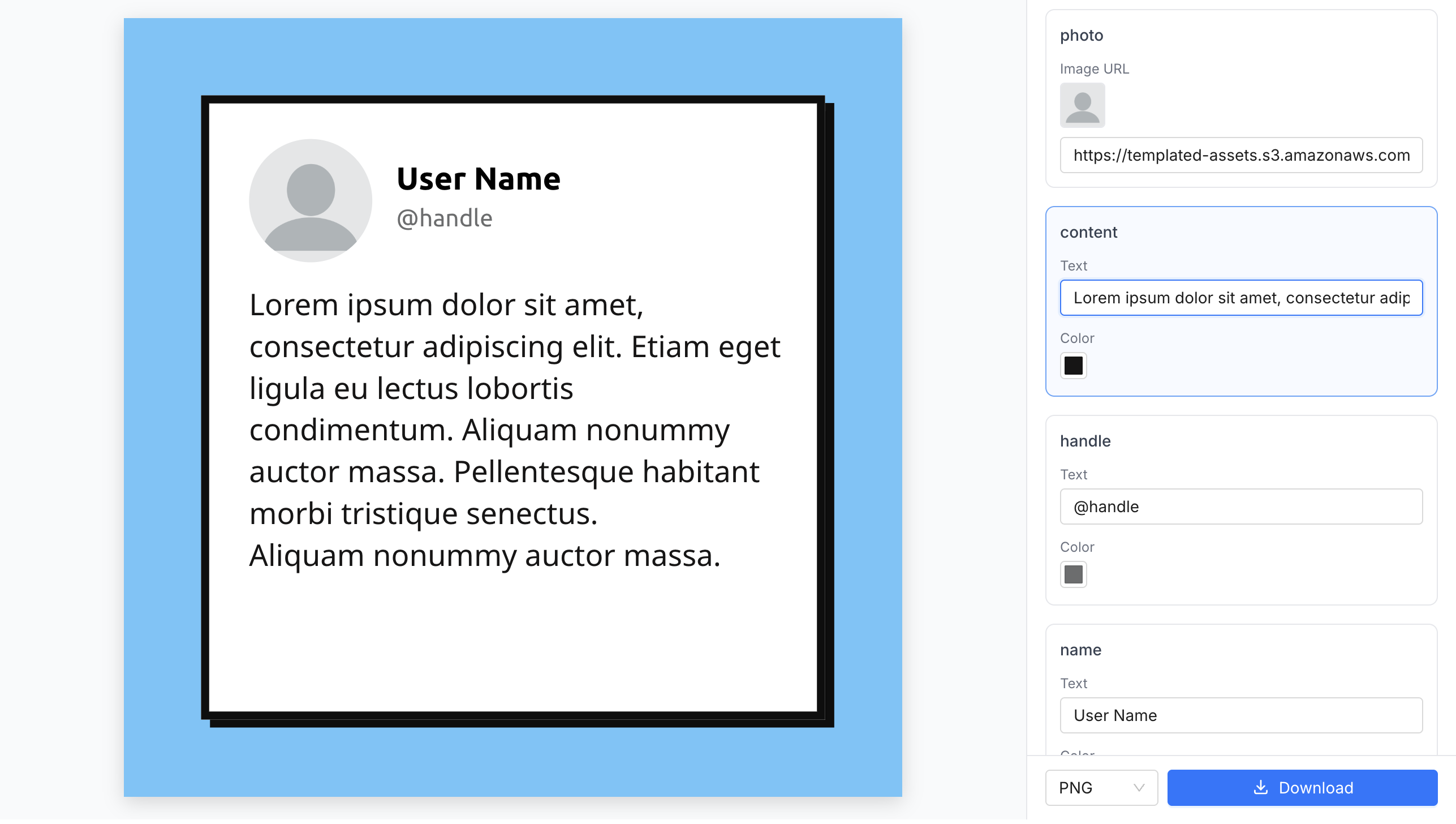 Form Mode — canvas with auto-generated form panel
